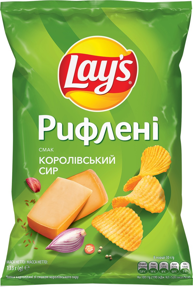 Чипсы Lays Королевский сыр 120 г – Цена. Фото. Описание